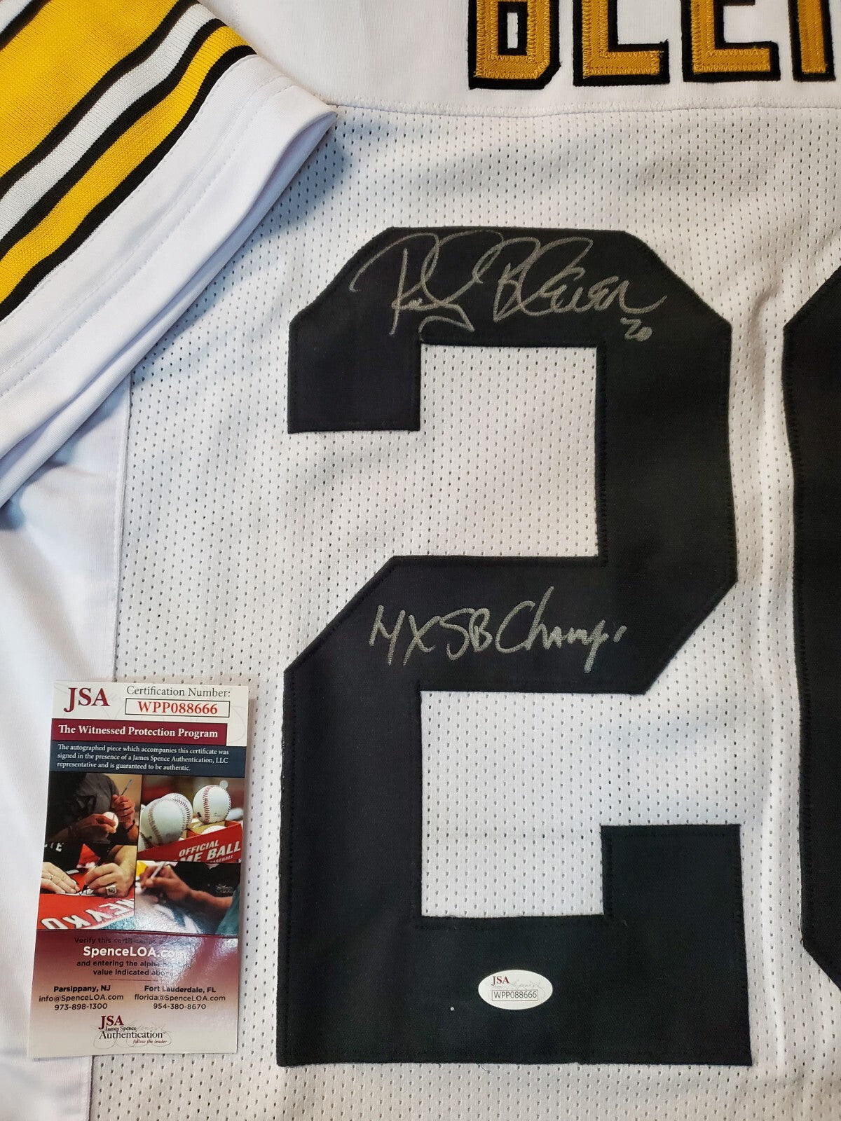 Pittsburgh Steelers Rocky Bleier Autographed Signed Incscribed Jersey Jsa Coa