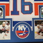 Framed Pat Lafontaine Autographed Inscribed Hof 03 N.Y. Islanders Jersey Jsa Coa