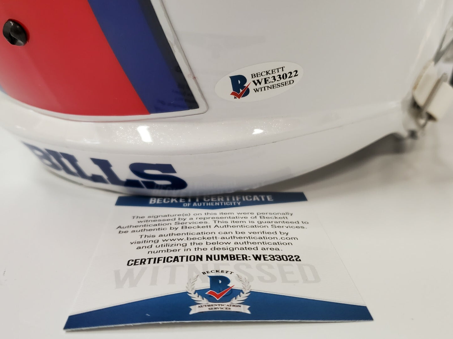 Tremaine Edmunds Signed Buffalo Bills Full Size Speed Replica Helmet Beckett Coa