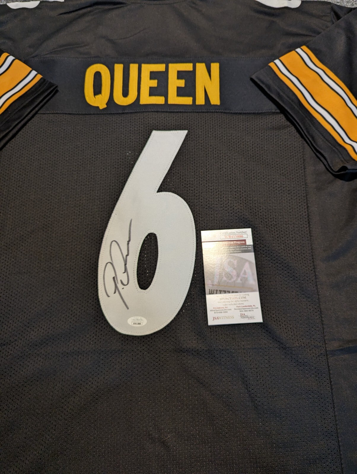 Pittsburgh Steelers Patrick Queen Autographed Signed Jersey Jsa Coa
