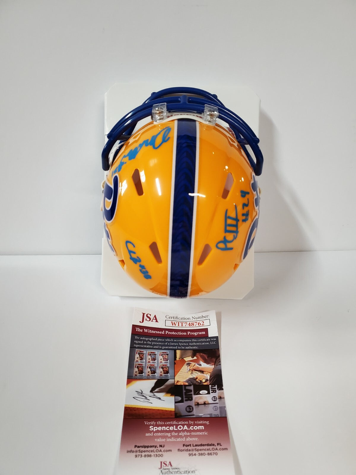 Pitt Panthers Phil Campbell Iii, Damarri Mathis, Cam Bright Signed Mini Jsa Coa