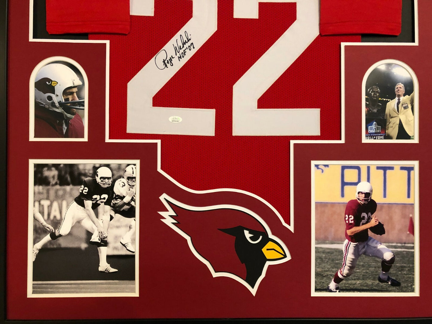 Framed St. Louis Cardinals Roger Wehrli Autographed Signed Jersey Jsa Coa