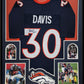 Framed Denver Broncos Terrell Davis Autographed Signed Jersey Jsa Coa