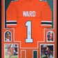 Framed Miami Hurricanes Cam Ward Autographed Signed Jersey Jsa Coa