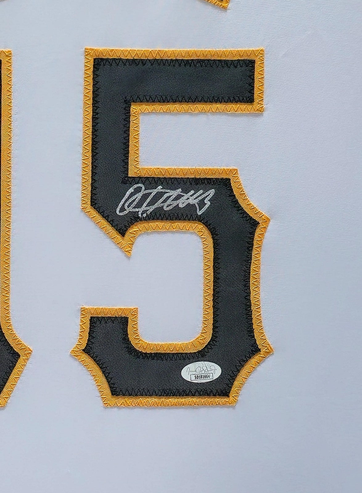 Framed Pittsburgh Pirates Oneil Cruz Autographed Signed Jersey Jsa Coa