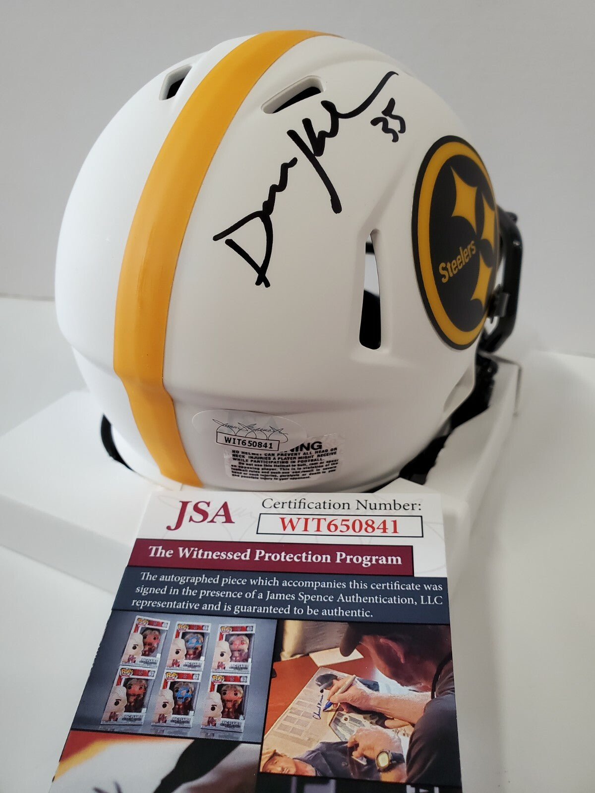 Pittsburgh Steelers Dan Kreider Autographed Signed Lunar Mini Helmet Jsa Coa