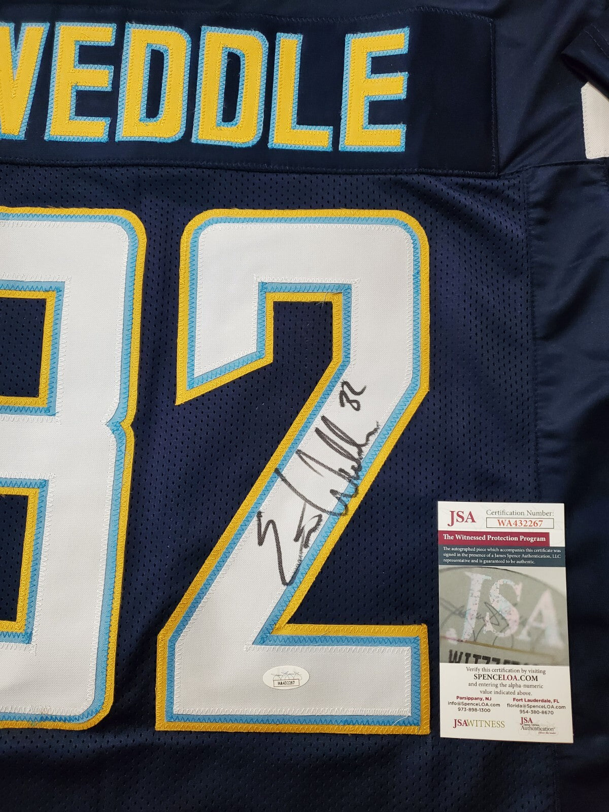 San Diego Chargers Eric Weddle Autographed Signed Jersey Jsa Coa