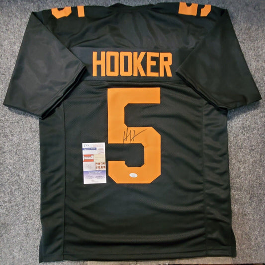 Tennessee Volunteers Hendon Hooker Autographed Signed Black Jersey Jsa Coa