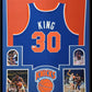 Framed New York Knicks Bernard King Autographed 2X Inscribed Jersey Jsa Coa