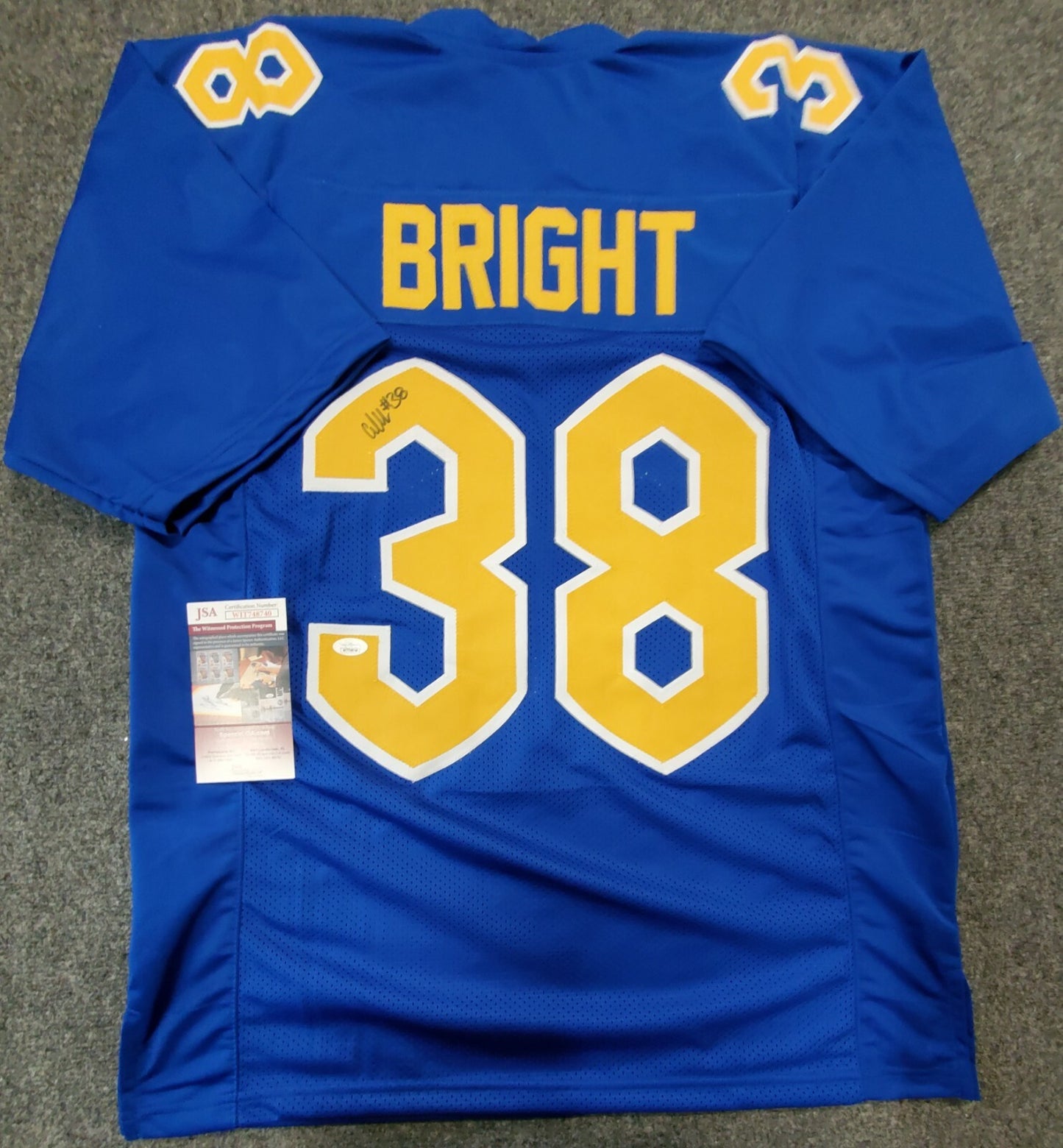 Pitt Panthers Cam Bright Autographed Signed Jersey Jsa Coa