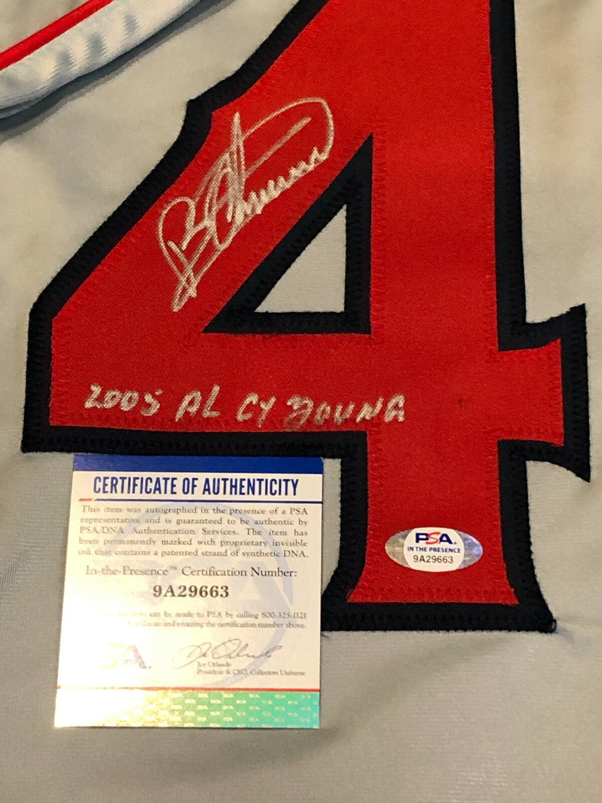 Anaheim Angels Bartolo Colon Autographed Signed Inscribed Jersey Psa Coa