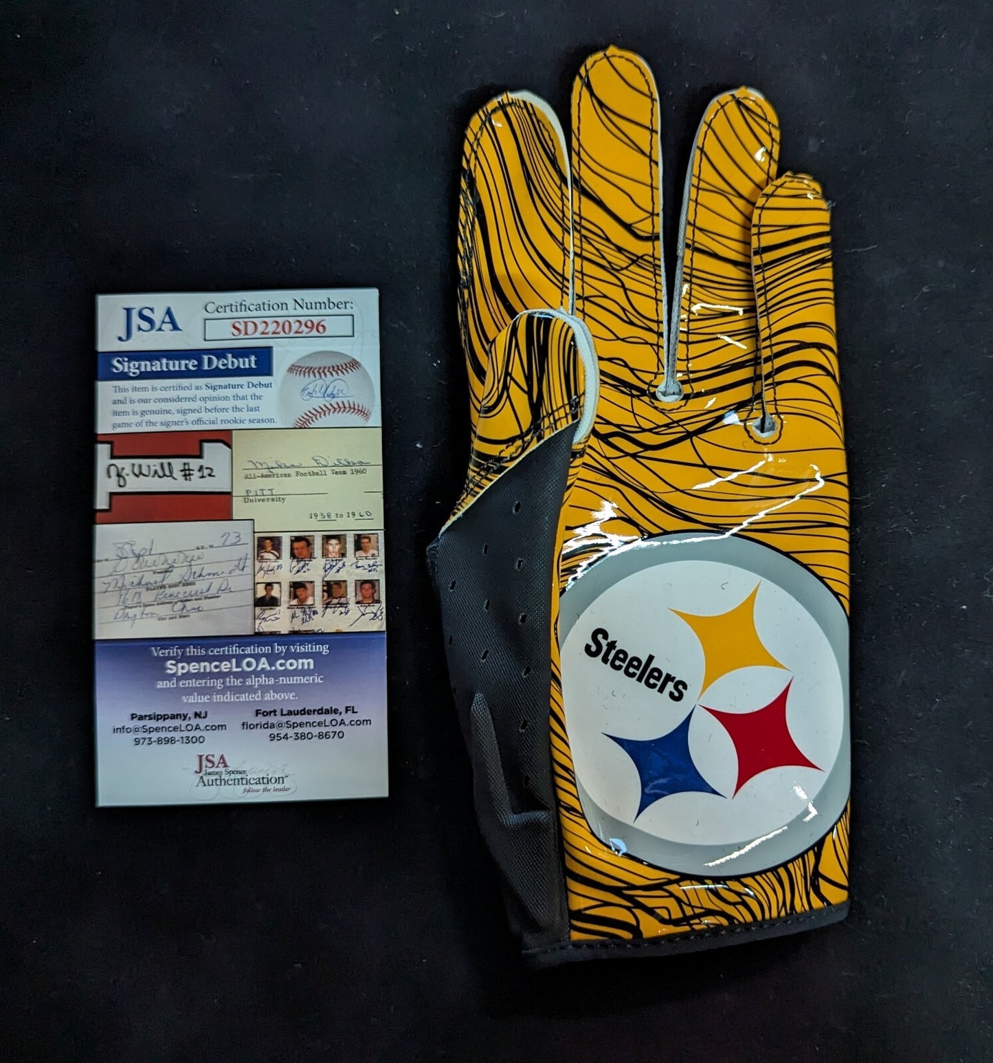 Pittsburgh Steelers Joey Porter Jr Signed Glove Jsa Coa
