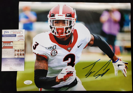 Georgia Bulldogs Tyson Campbell Autographed Signed 11X14 Photo Jsa Coa