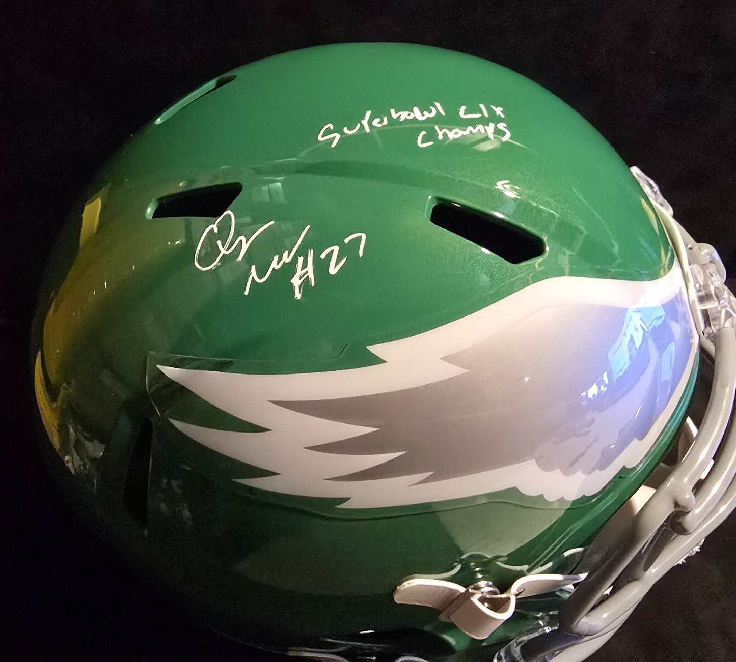 Philadelphia Eagles Quinyon Mitchell Signed Full Size Speed Replica Helmet Jsa