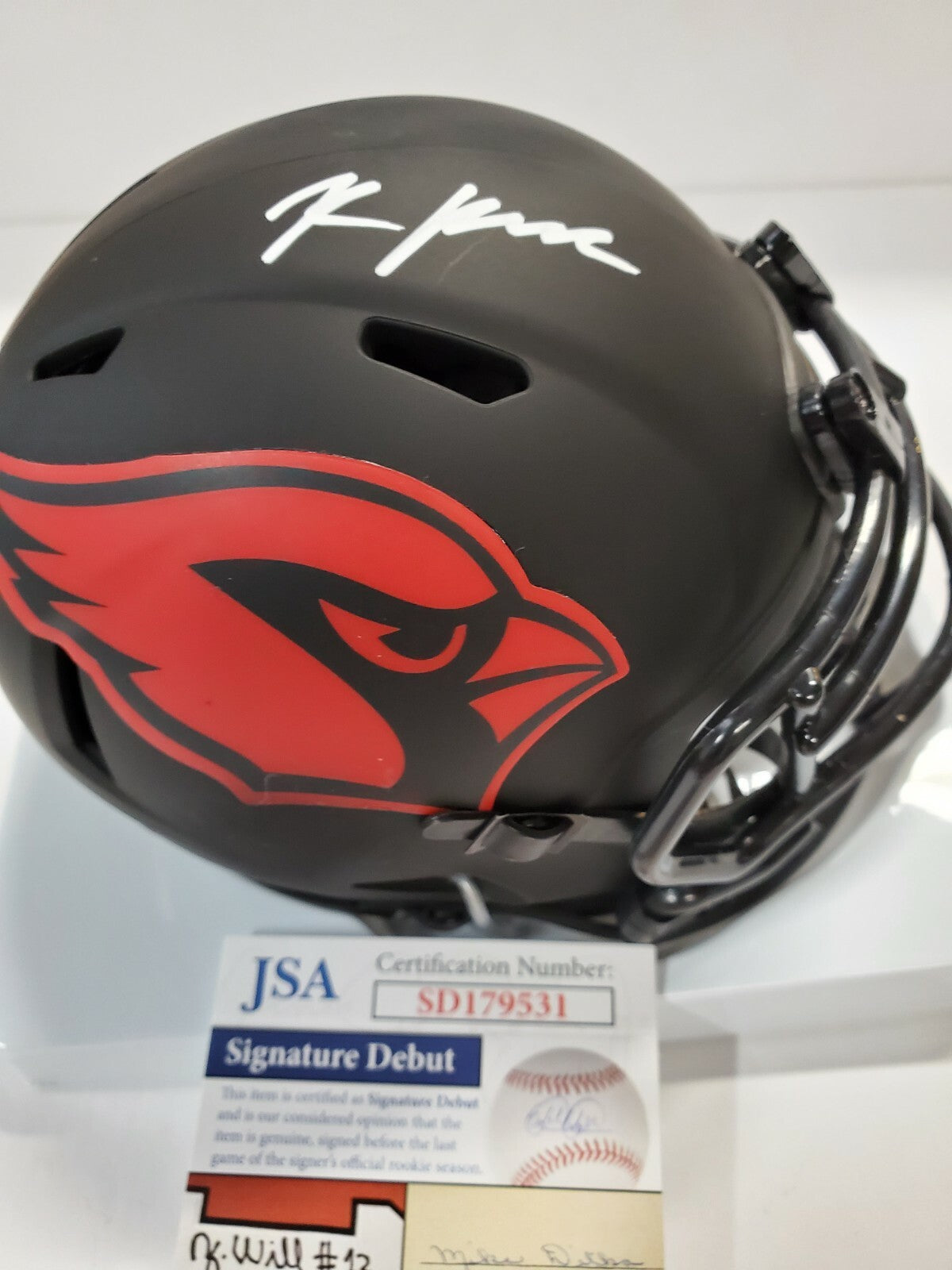 Arizona Cardinals Rondale Moore Autographed Eclipse Mini Helmet Jsa Coa