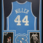 Framed Unc Tar Heels Larry Miller Autographed Signed Jersey Jsa Coa