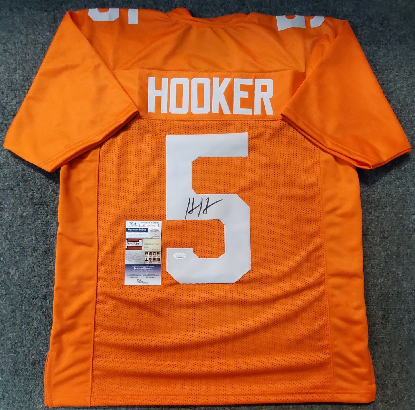 Tennessee Volunteers Hendon Hooker Autographed Signed Orange Jersey Jsa Coa