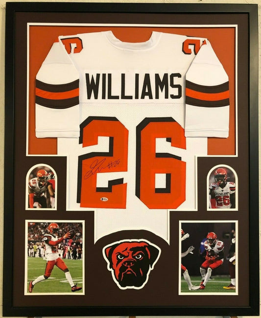 Framed Cleveland Browns Greedy Williams Autographed Signed Jersey Beckett Coa