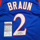 MVP Authentics Kansas Jayhawks Christian Braun Autographed Signed Custom Jersey Jsa Coa 157.50 sports jersey framing , jersey framing