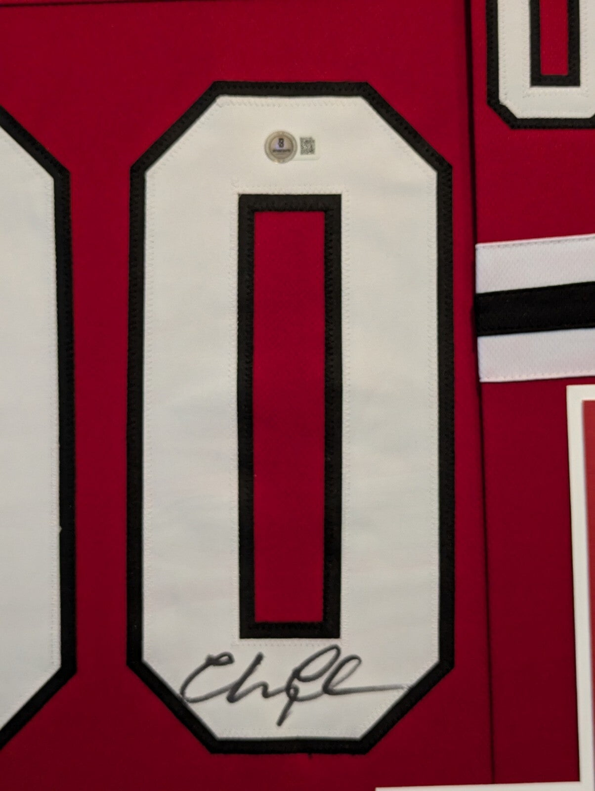 Framed Chicago Blackhawks Xmas Vacation Chevy Chase Signed Jersey Beckett Coa