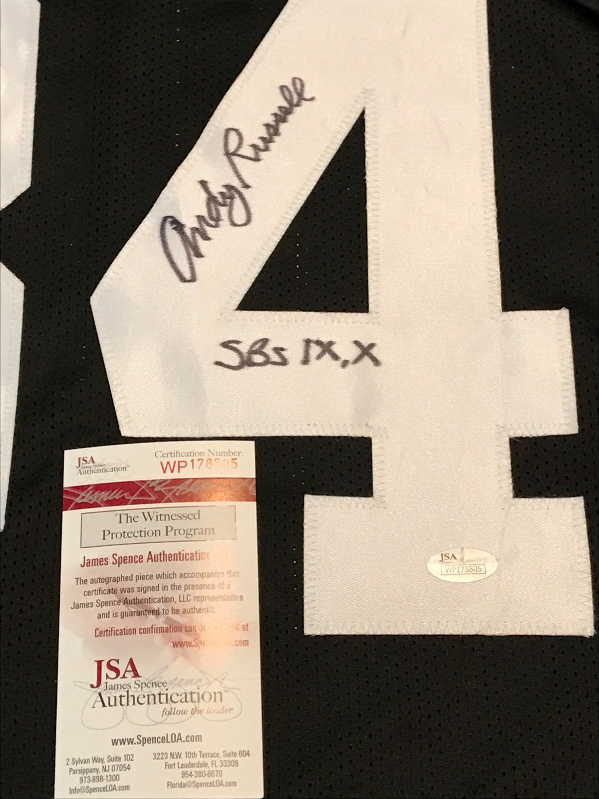 Pittsburgh Steelers Andy Russell Autographed Signed Incscribed Jersey Jsa Coa