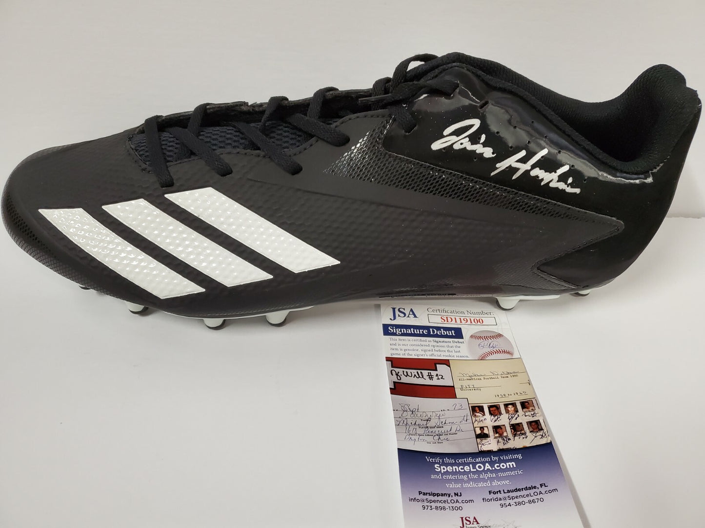 Javian Hawkins Autographed Signed Adidas Cleat Jsa Coa