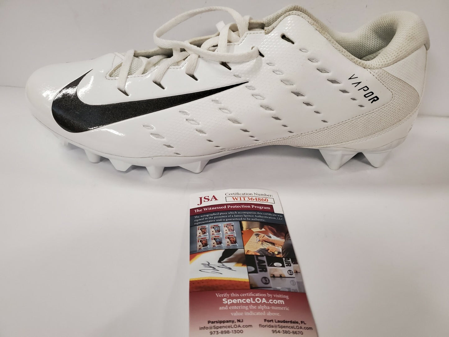 Tampa Bay Buccaneers Dexter Jackson Autographed Inscribed Nike Cleat Jsa Coa