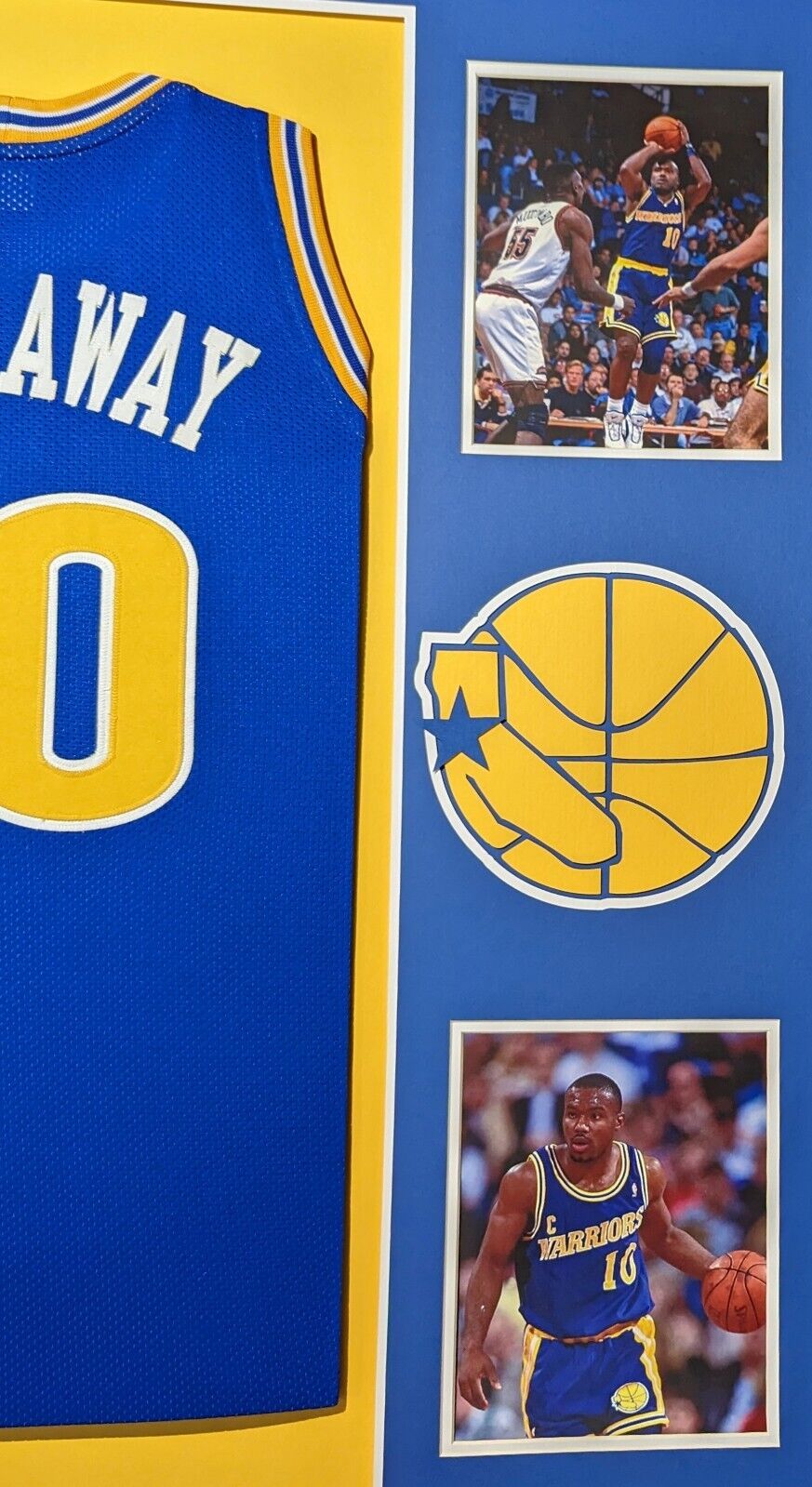 MVP Authentics Framed Golden State Warriors Tim Hardaway Autographed Signed Jersey Jsa Coa 405 sports jersey framing , jersey framing