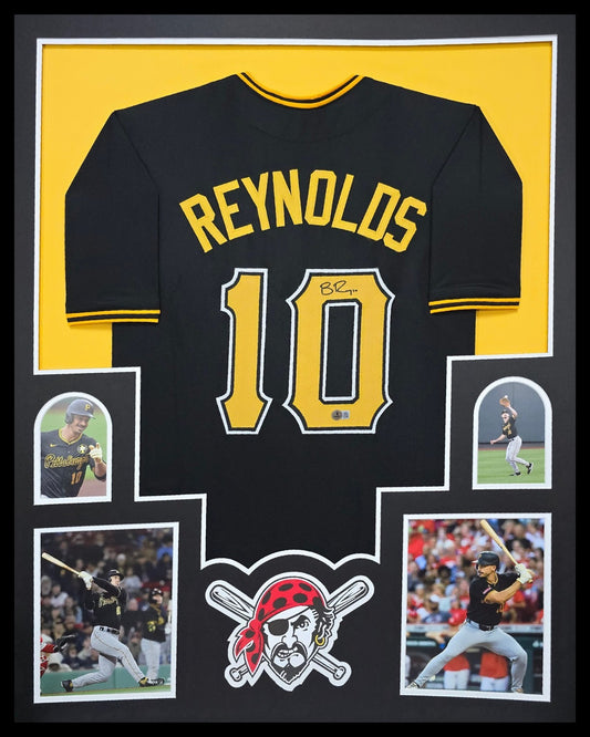 Framed Pittsburgh Pirates Bryan Reynolds Autographed Signed Jersey Beckett Holo