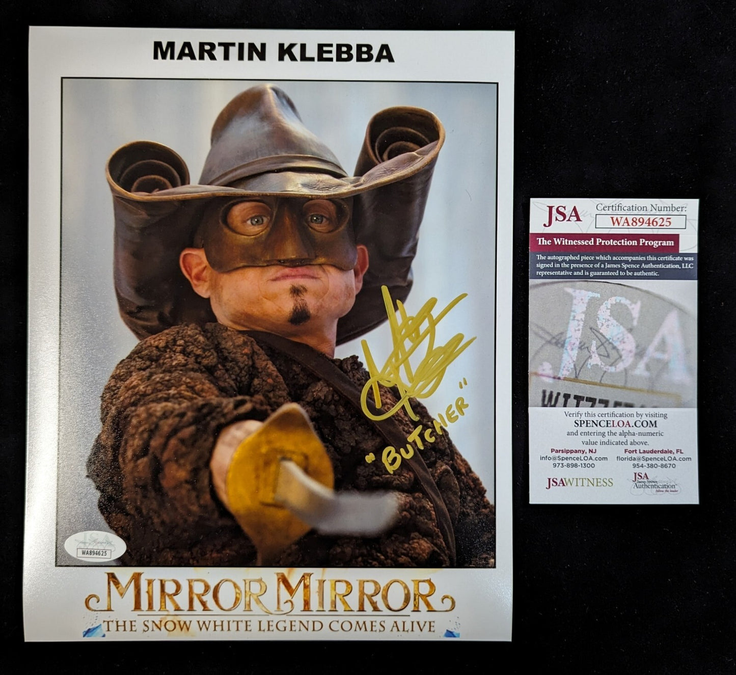 Martin Klebba Mirror Mirror Hand Signed Autographed 8 X 10 Photo Jsa Coa