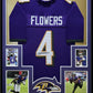 Framed Baltimore Ravens Zay Flowers Autographed Signed Jersey Jsa Coa