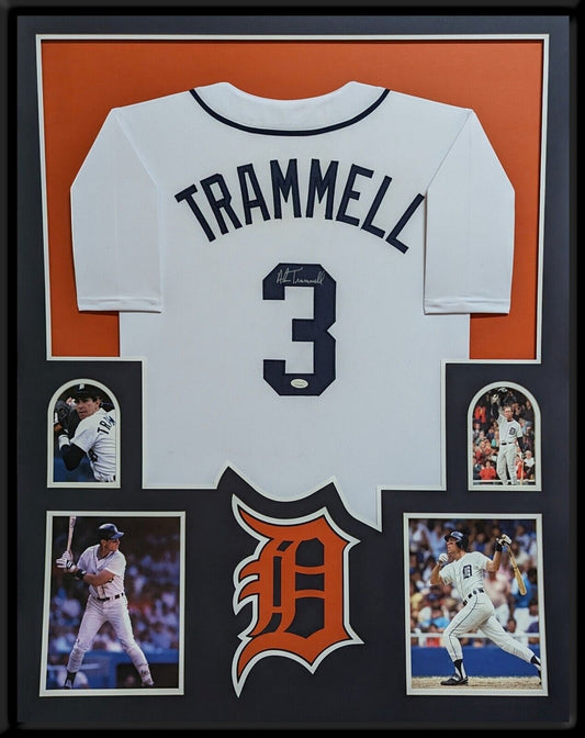MVP Authentics Framed Detroit Tigers Alan Trammell Autographed Signed Jersey Jsa Coa 450 sports jersey framing , jersey framing