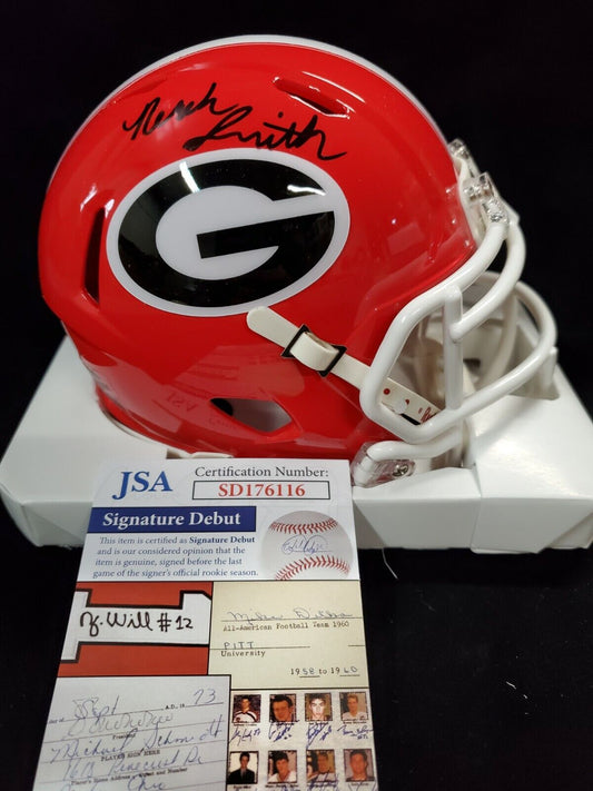 MVP Authentics Georgia Bulldogs Nolan Smith Jr Autographed Signed Mini Helmet Jsa Coa 90 sports jersey framing , jersey framing