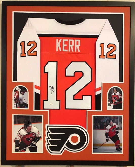 Framed Tim Kerr Autographed Signed Philadelphia Flyers Jersey Jsa Coa