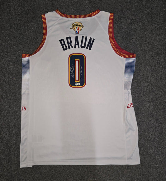 Denver Nuggets Christian Braun Autographed Signed Inscribed Jersey Beckett Holo