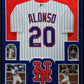 Suede Framed N.Y. Mets Pete Alonso Autographed Signed Jersey Fanatics Holo