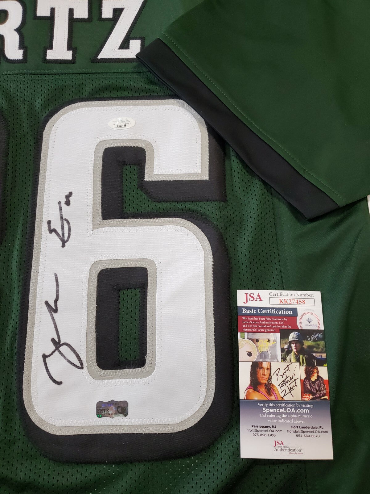 Philadelphia Eagles Zach Ertz Autographed Signed Jersey Jsa  Coa