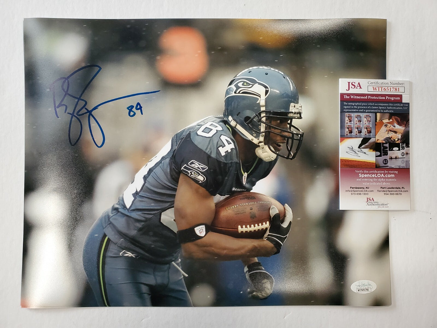 Seattle Seahawks Bobby Engram Autographed Signed 11X14 Photo Jsa  Coa