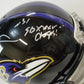 Baltimore Ravens Jamal Lewis Signed Inscr Full Sz Replica Helmet Schwartz Coa