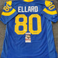 Los Angeles Rams Henry Ellard Autographed Multi-Inscribed Jersey Jsa Coa
