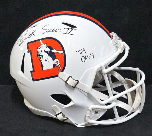 Denver Broncos Pat Surtain Ii Signed Insc Replica Full Size Helmet Beckett
