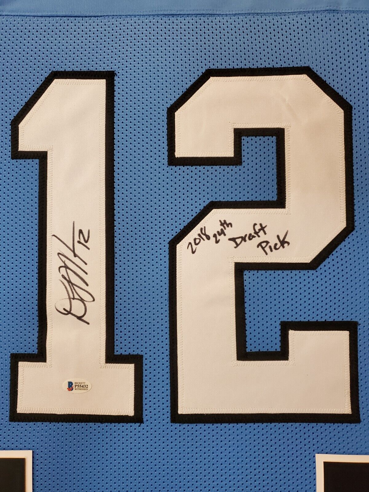 MVP Authentics Framed Carolina Panthers Dj Moore Autographed Signed Inscribed Jersey Bas Coa 315 sports jersey framing , jersey framing