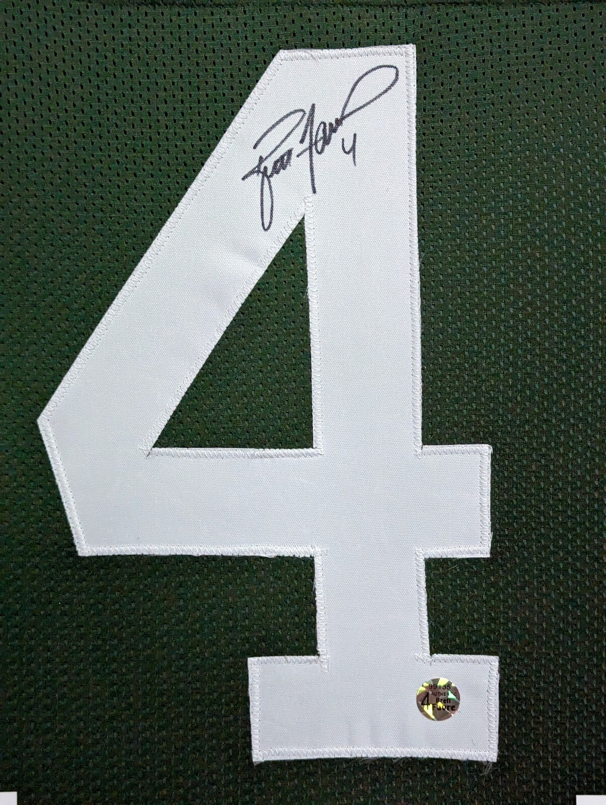 Suede Framed Green Bay Packers Brett Favre Autographed Signed Jersey Favre Holo