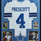 MVP Authentics Framed Dallas Cowboys Dak Presccott Autographed Signed Jersey Jsa Coa 540 sports jersey framing , jersey framing