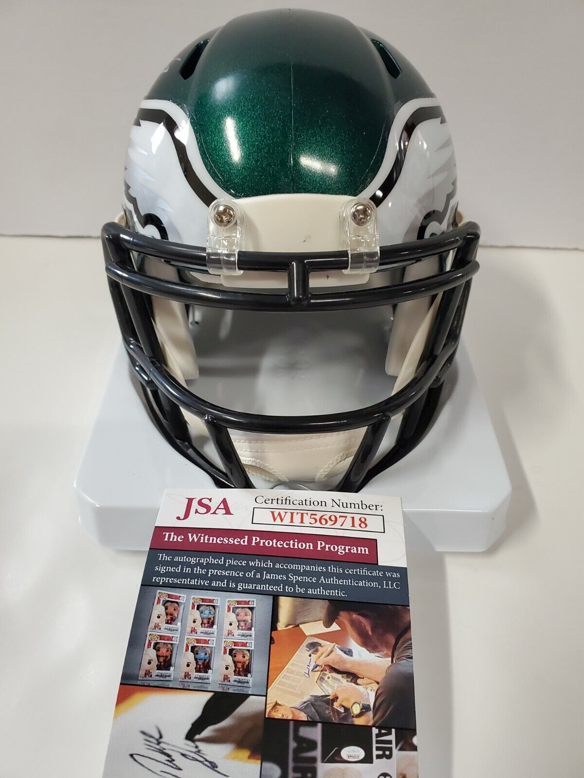 MVP Authentics Philadelphia Eagles Lesean Mccoy Autographed Signed Mini Helmet Jsa Coa 116.10 sports jersey framing , jersey framing