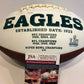 William Thomas Autographed Signed Insc Philadelphia Eagles Logo Football Jsa Coa