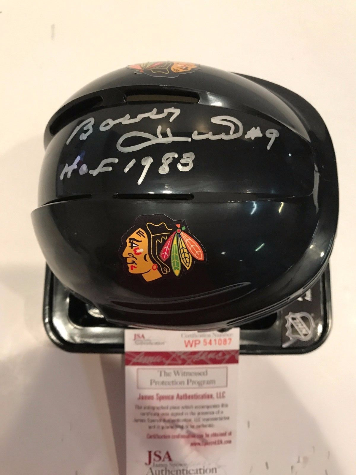 Bobby Hull Autographed Signed Inscribed Chicago Blackhawks Mini Helmet Jsa Coa