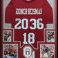 Framed Oklahoma Sooners Steve Owens Autographed Signed Jersey Psa Coa