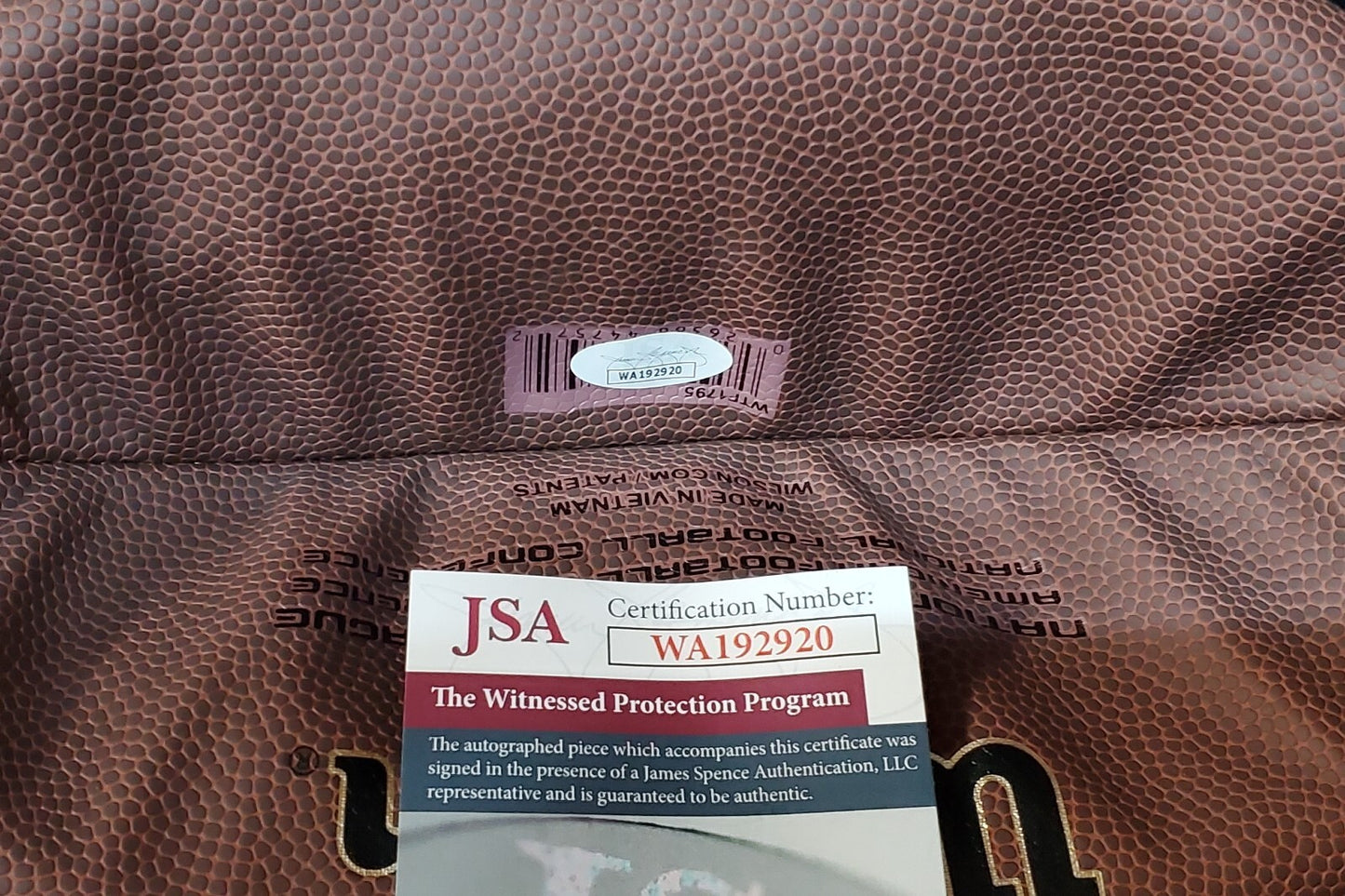 Don Horn Autographed Signed Football Jsa Coa