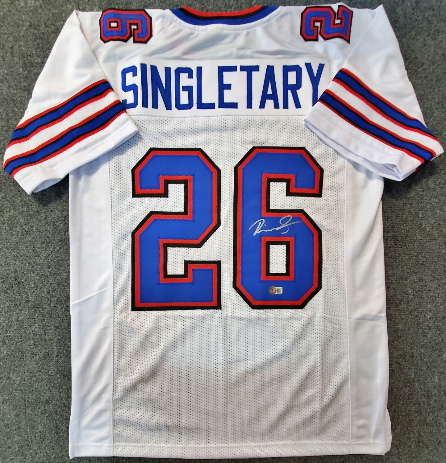 Buffalo Bills Devin Singletary Autographed Signed Jersey Beckett Coa